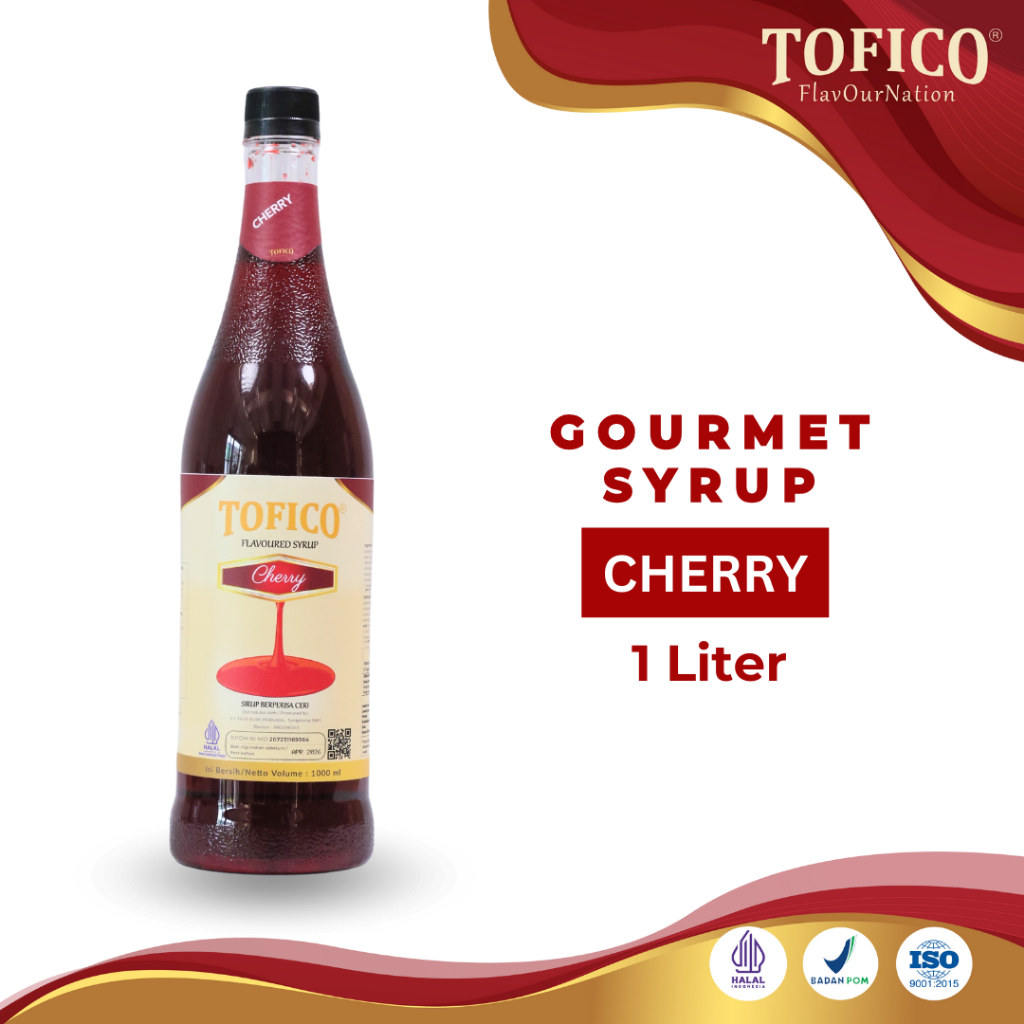 

Syrup Cherry Tofico / Sirup Rasa Cherry Premium 1 Liter / Tofico Syrup Official