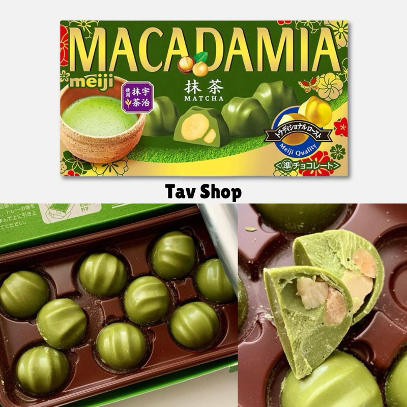 

Meiji Matcha Chocolate Covered Macadamia Nuts (Import Japan)