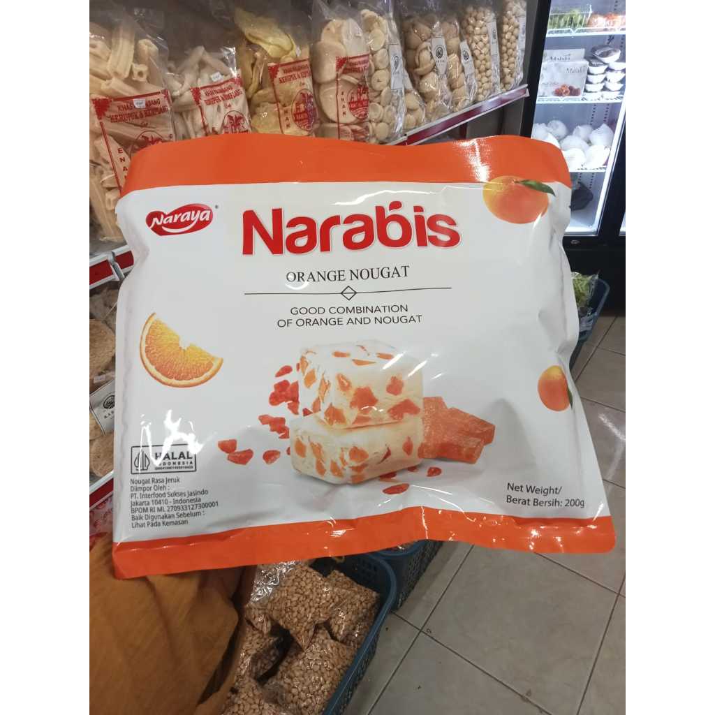 

Naraya Narabis Nougat Rasa Jeruk Orange 200gr