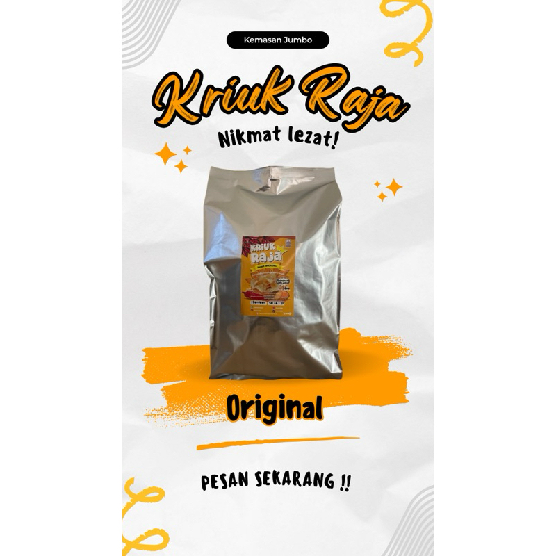 

Jumbo 300 Gr Kriuk Raja Keripik Singkong Original