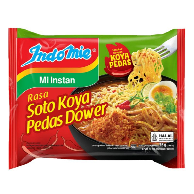 

[ 10 Pcs ] Indomie Soto Koya Pedas Dower 76gr