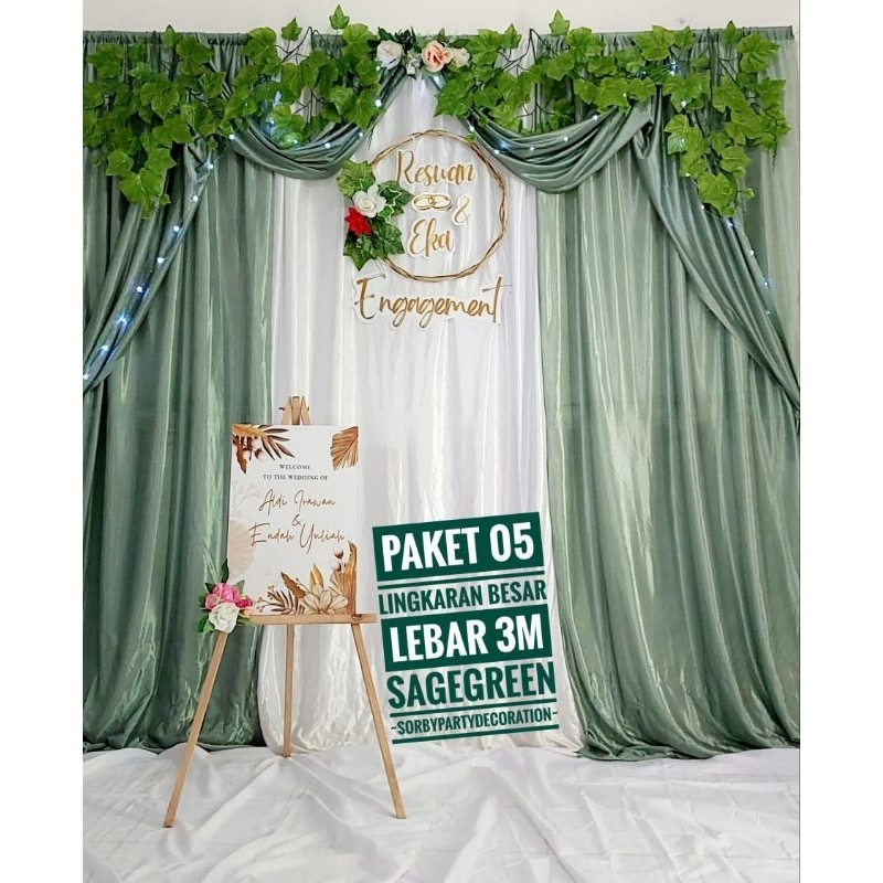 Dekorasi Lamaran Nikahan backdrop tunangan background nikahan aqiqah buat sendiri (05)