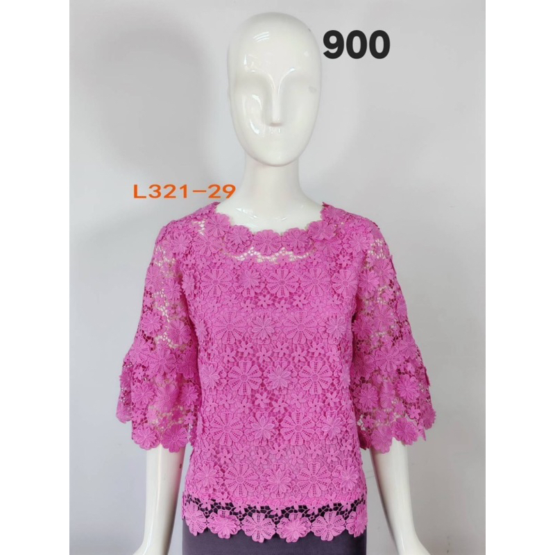 ATASAN BLOUSE  PINK BOUTIQUE BROKAT  IMPORT MADE IN THAILAND BANGKOK ORIGINAL PREMIUM PINK BUTIK