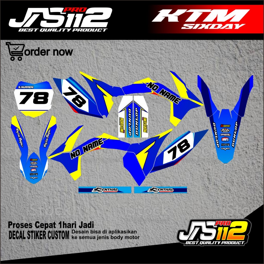 DECAL KTM SIXDAY DECAL KTM 250 KTM 85 FULL BODY STIKER KTM 250