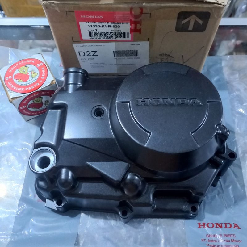 TUTUP COVER R CRANKCASE BLOK BLOCK MESIN KANAN HONDA REVO 100 KARBU ORIGINAL ORI 11330-KVR-620
