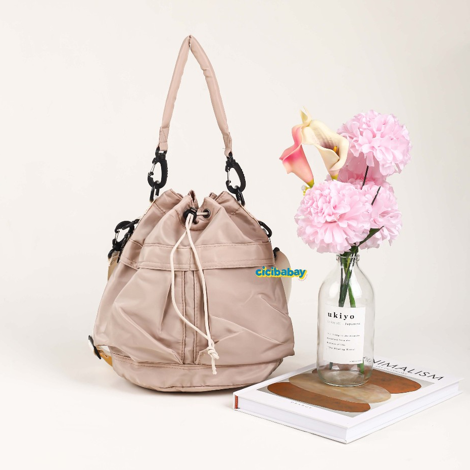 Tas Serut Nylon Korean Style Bucket Bag Slingbag Nilon