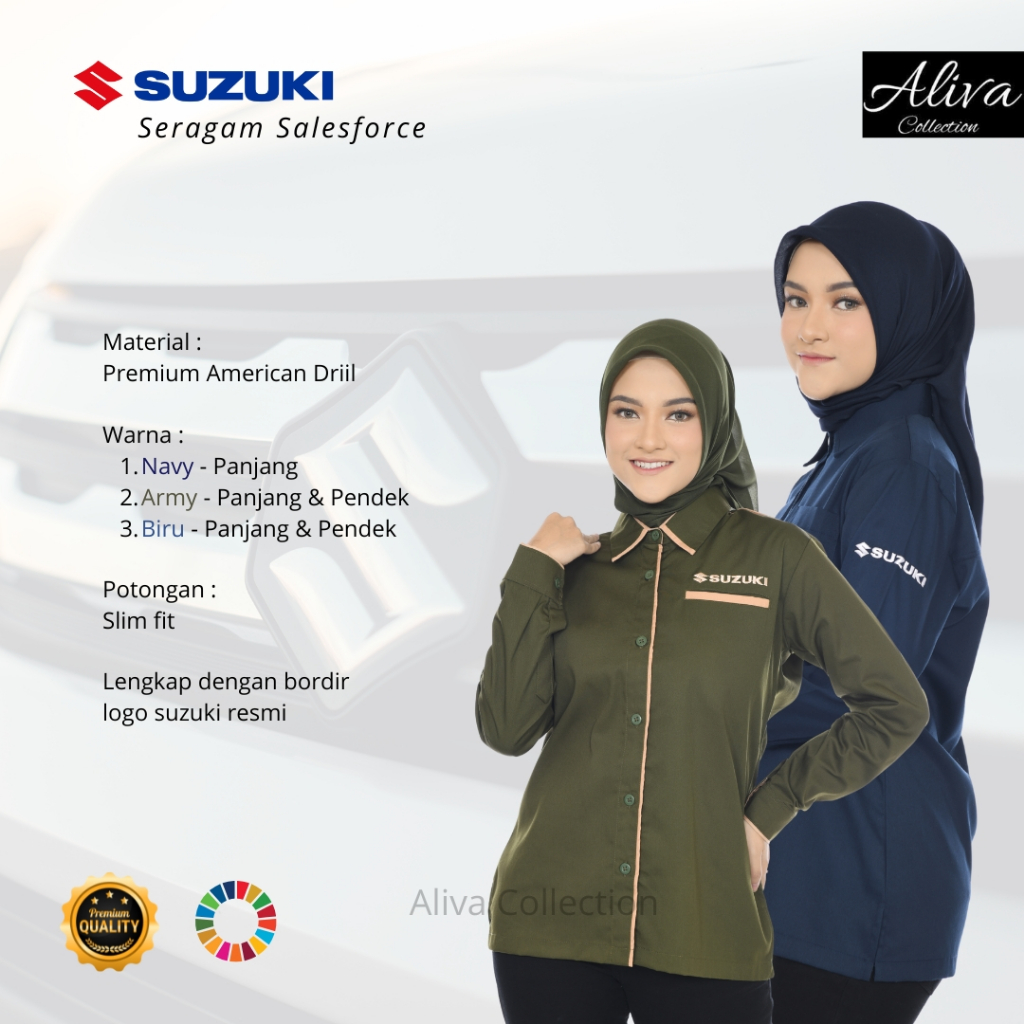 Baju Atasan Wanita /Kemeja Kerja Wanita Salesforce Suzuki/Baju Marketing Suzuki