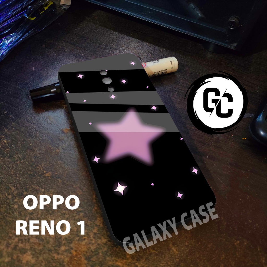 case Hp OPPO RENO 1/GC16/Motif STAR/softcase glossy OPPO RENO 1/Casing OPPO RENO 1/Case glitter