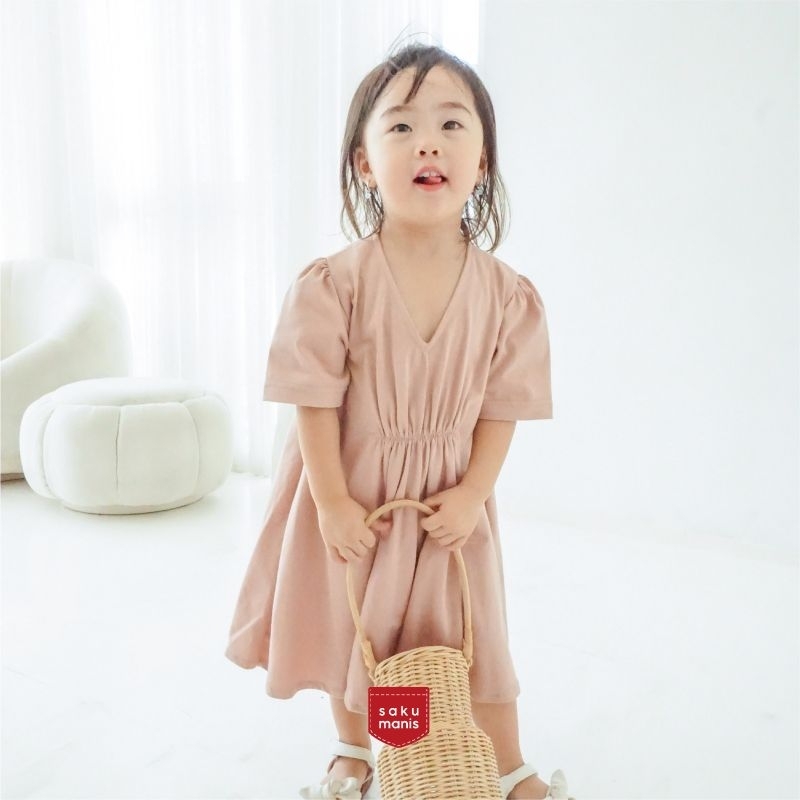 Delima Kids Pakaian Anak Perempuan Lucu | Baju lebaran Anak Hits | Kamila Kaftan Serut 3-8 Tahun