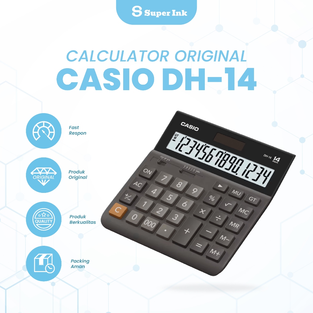

Kalkulator Casio DH-14 (14 Digit) | kalkulator Casio