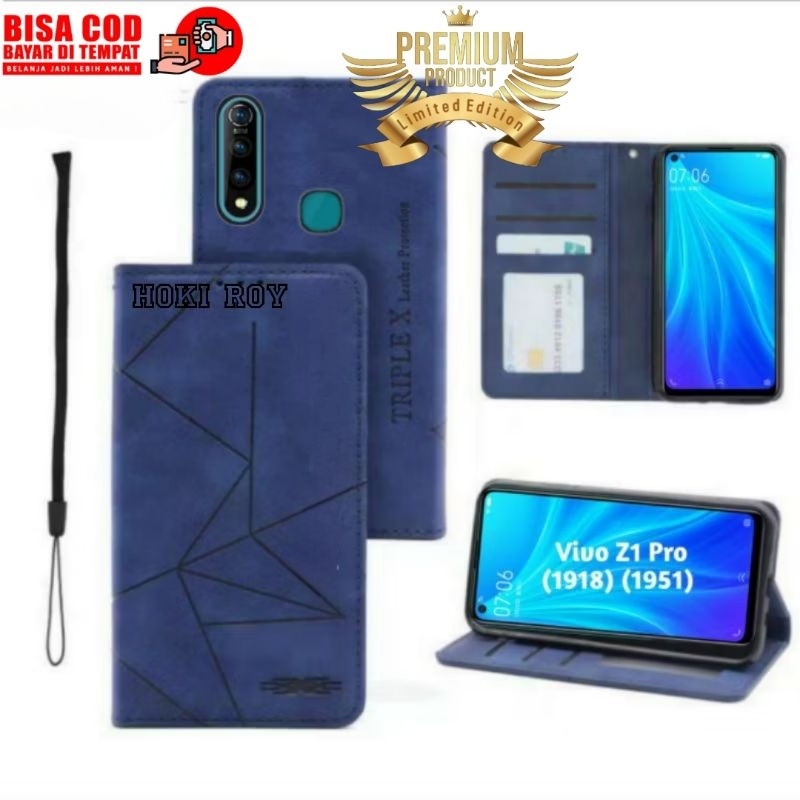 Flip Magnet Casing Vivo Z1 Pro- Casing Flip Cover Wallet Sarung Hp - Casing Dompet Flip Magnet