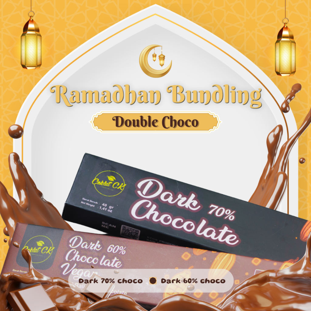 

CoklatCK - Dark 70% Chocolate with Dark 60% Cokelat Batang Sehat Premium
