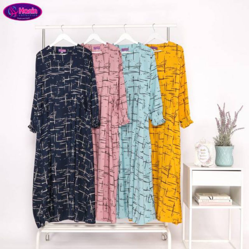 GAMIS LINEN MUSLIMAH/MAXI DRESS WANITA