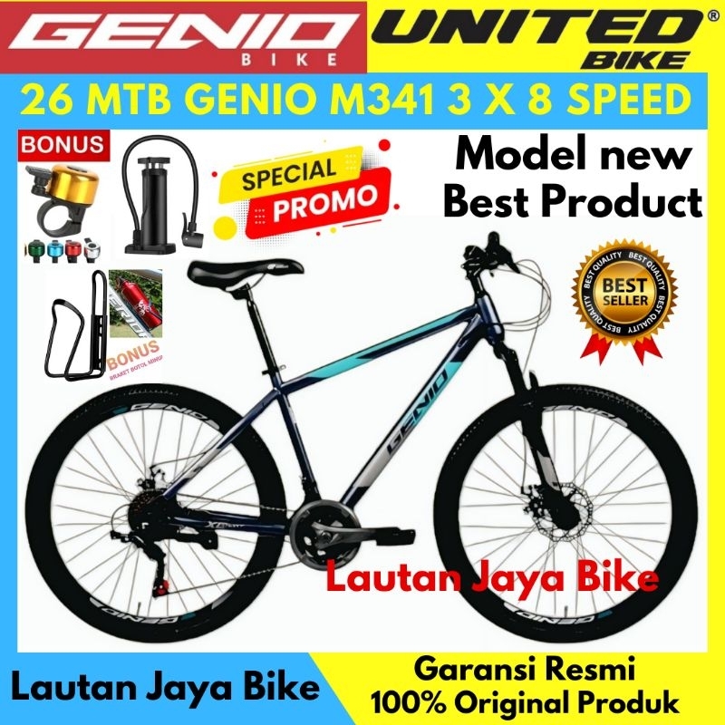 SEPEDA GUNUNG MTB 26 27,5 GENIO M341/M3411 24 SPEED NEW