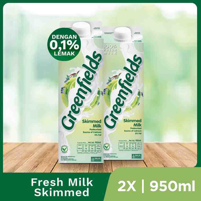 

[Twinpack] Susu Segar Greenfields - Fresh Milk Skimmed 950ml x 2pcs