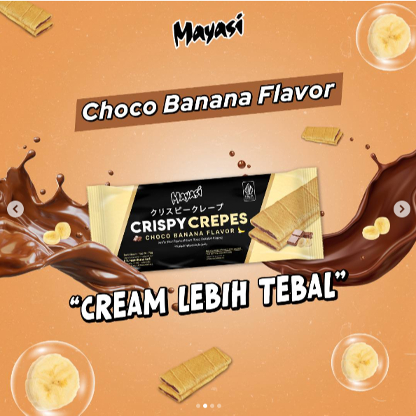 

Snack Mayasi Crispy Crepes 75gr - Choco Banana / Strawberry Milk / Chocolate