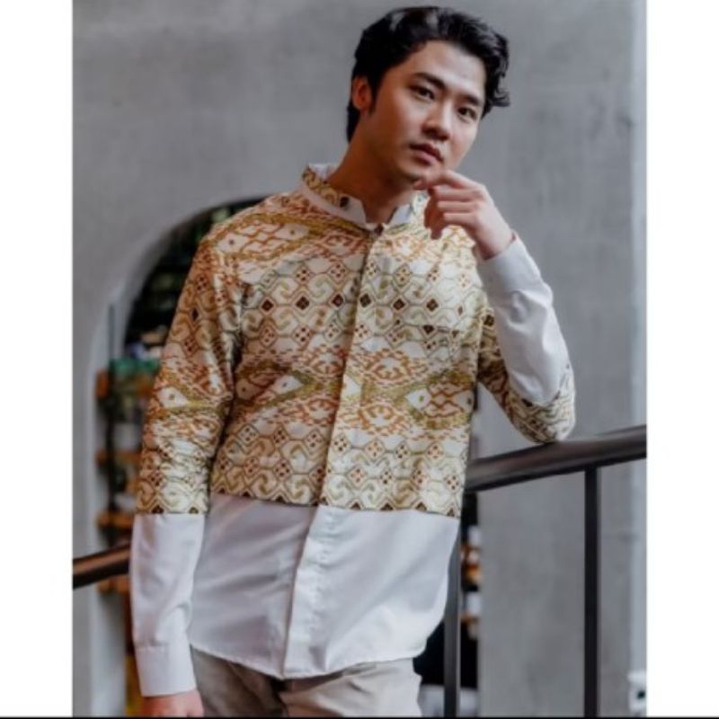 Kemeja Batik Pria NUC.ID Usman 02 (BW-Beige)