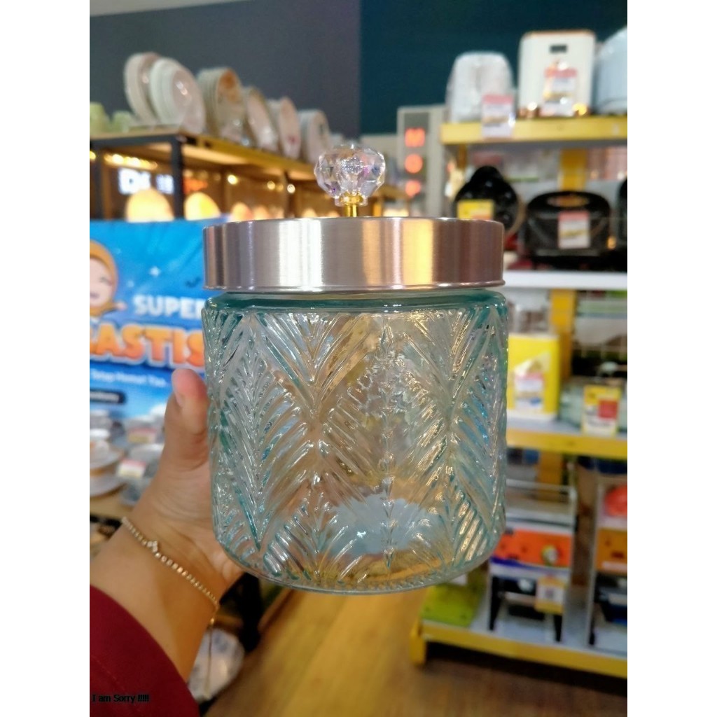 Toples Kaca BLT 800Ml fx-86Toples Kue Lebaran Wadah Jajan Bahan Kaca Tebal Toples Murah Danhomy