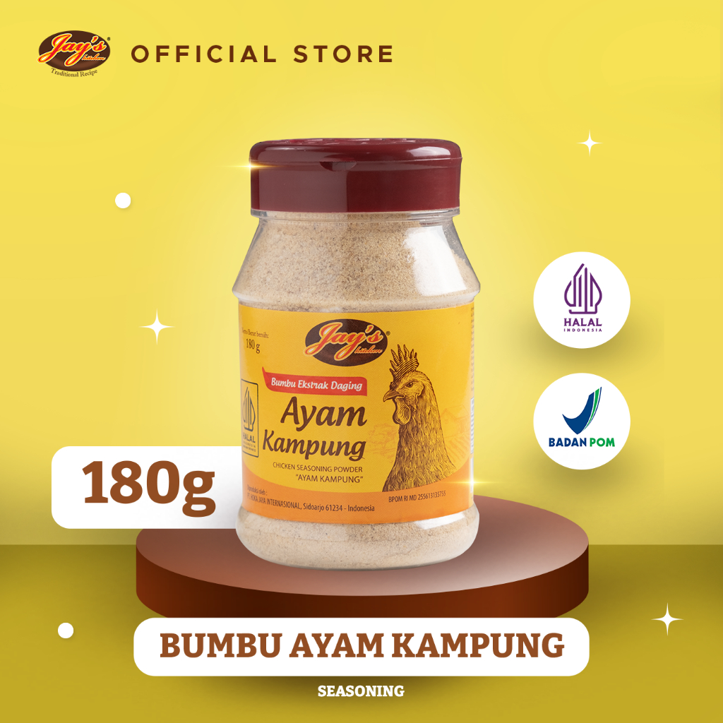 

Jay's Kitchen Chicken Stock Ayam Kampung Powder 180gr