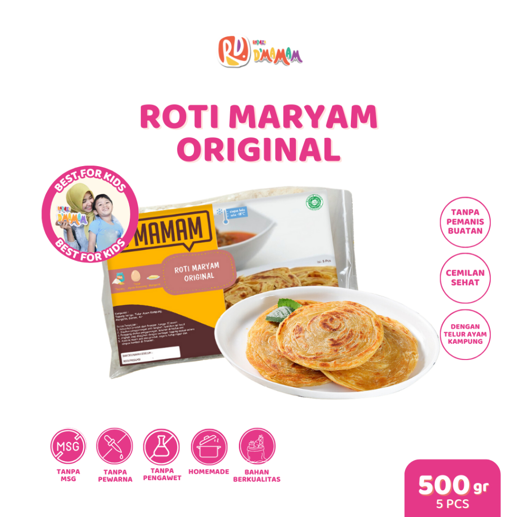 

D'MAMAM SBY Roti Maryam Original 500g Homemade / Roti Cane / Roti Canai