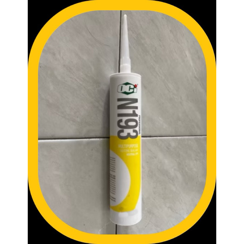 Lem silent silicone sialant OCI N193 . warna clear , putih dan hitam