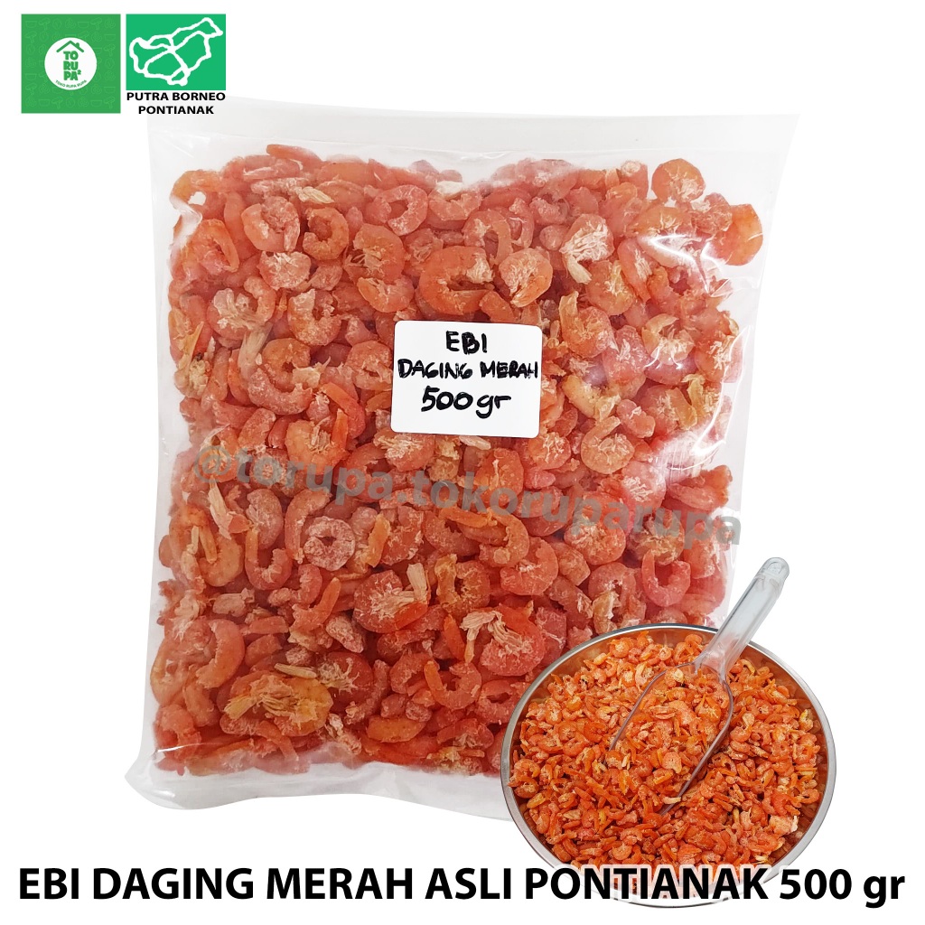 

Ebi Daging Merah 500 gr / Udang Ebi Kering / Hebi Hami Daging / Ebi Kering Pontianak