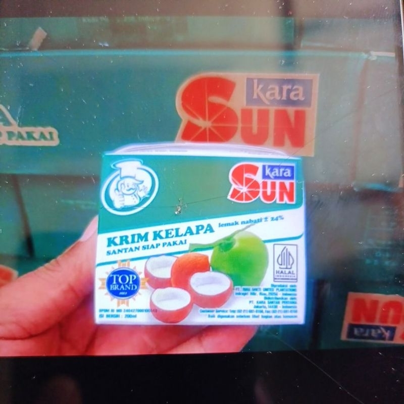 

sun kara santan kelapa asli 200ml 1 karton isi 12pcs