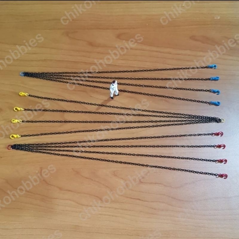 Diecaat Miniatur Crane Lifting Chain Set/ Rantai Crane 4 Cabang