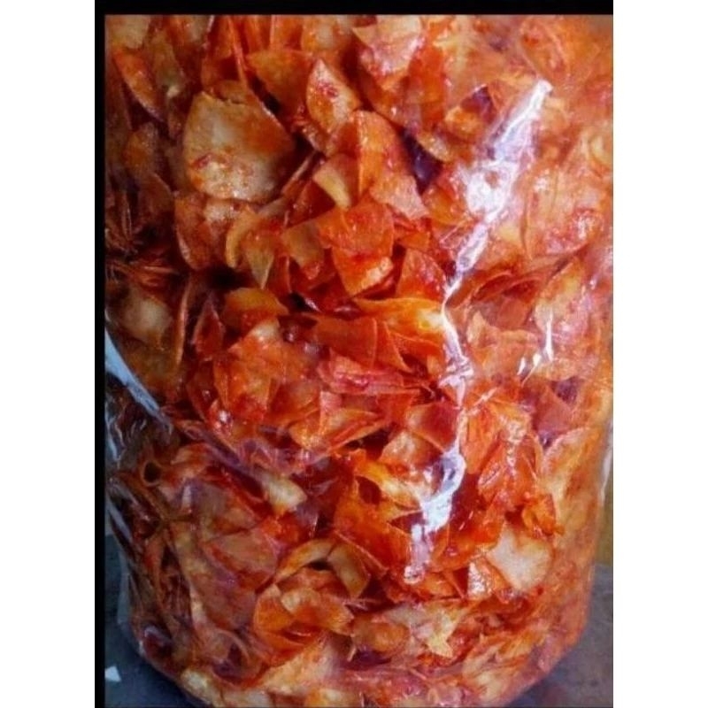 

Keripik singkong balado pedas gurih manis 500 gram