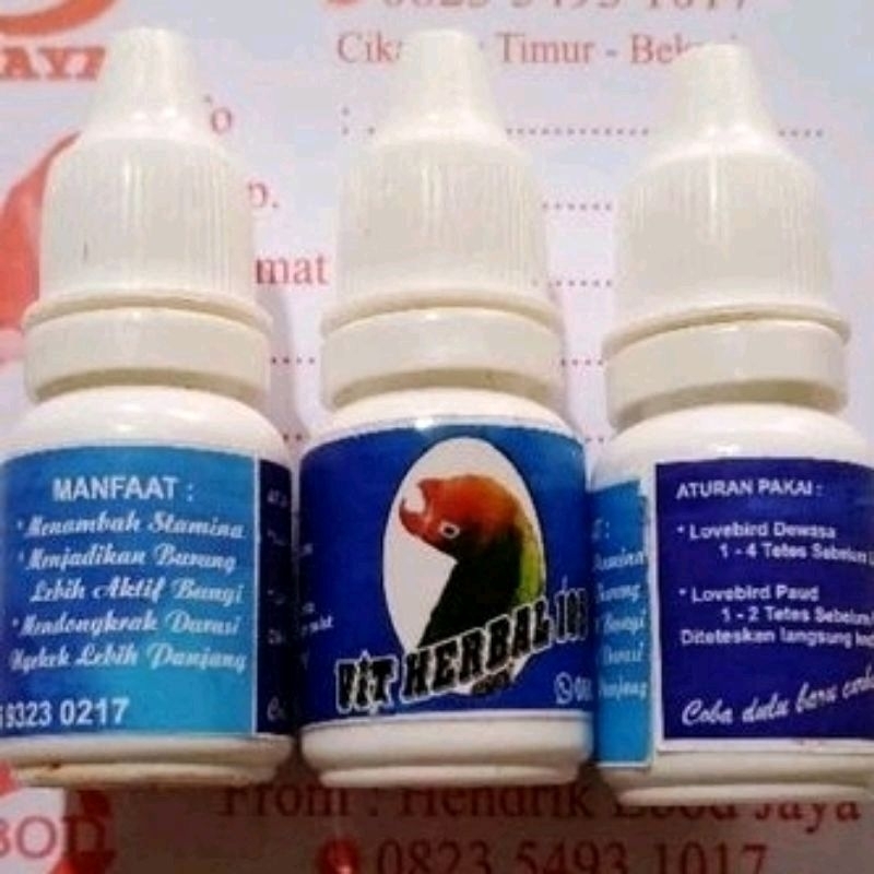 vit herbal 105 LB paud balibu dan dewasa vitamin lovebird Vitamin burung Khusus Burung Lovebird Vita