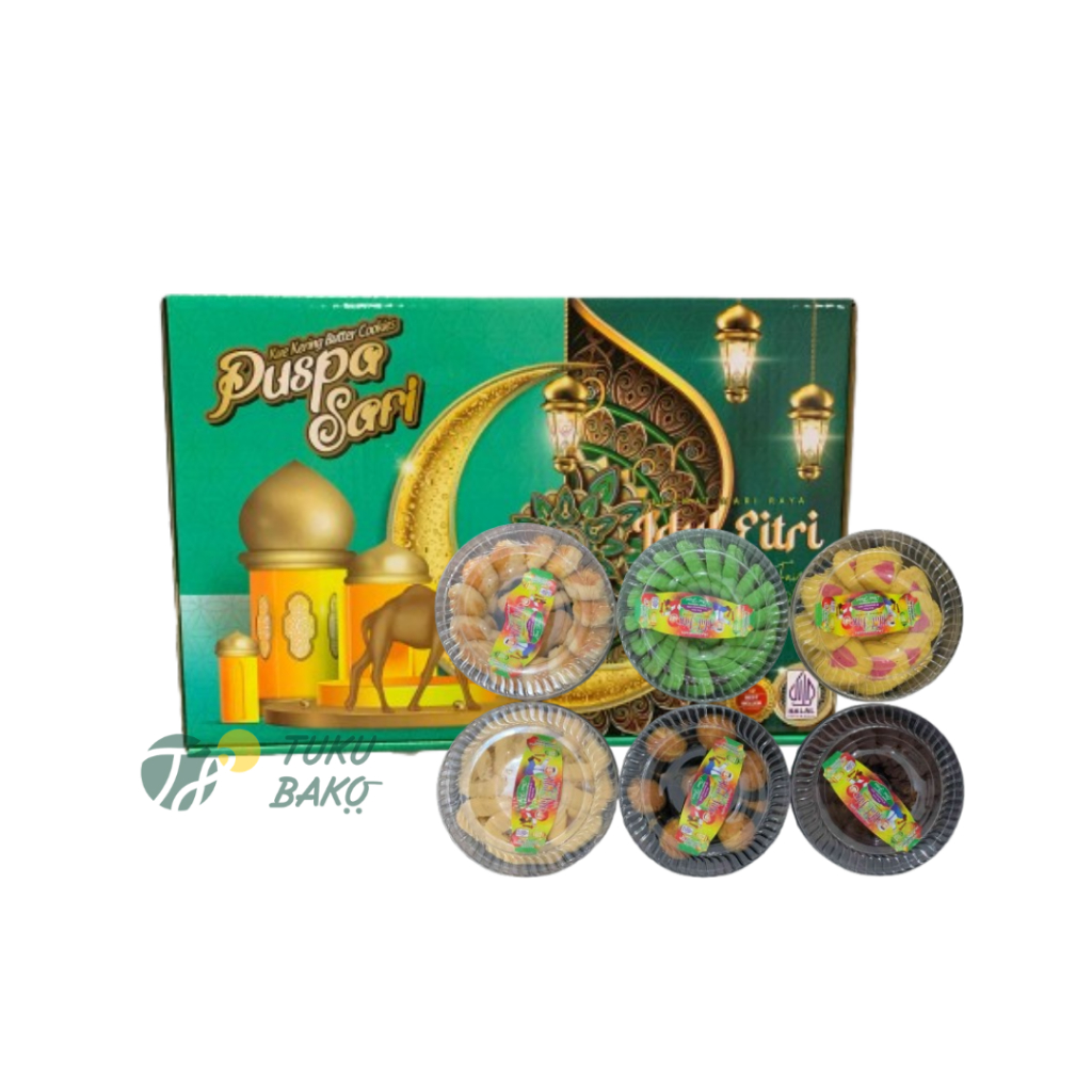 

1 box - Kue Kering Lebaran Puspa Sari isi 6 toples bulat