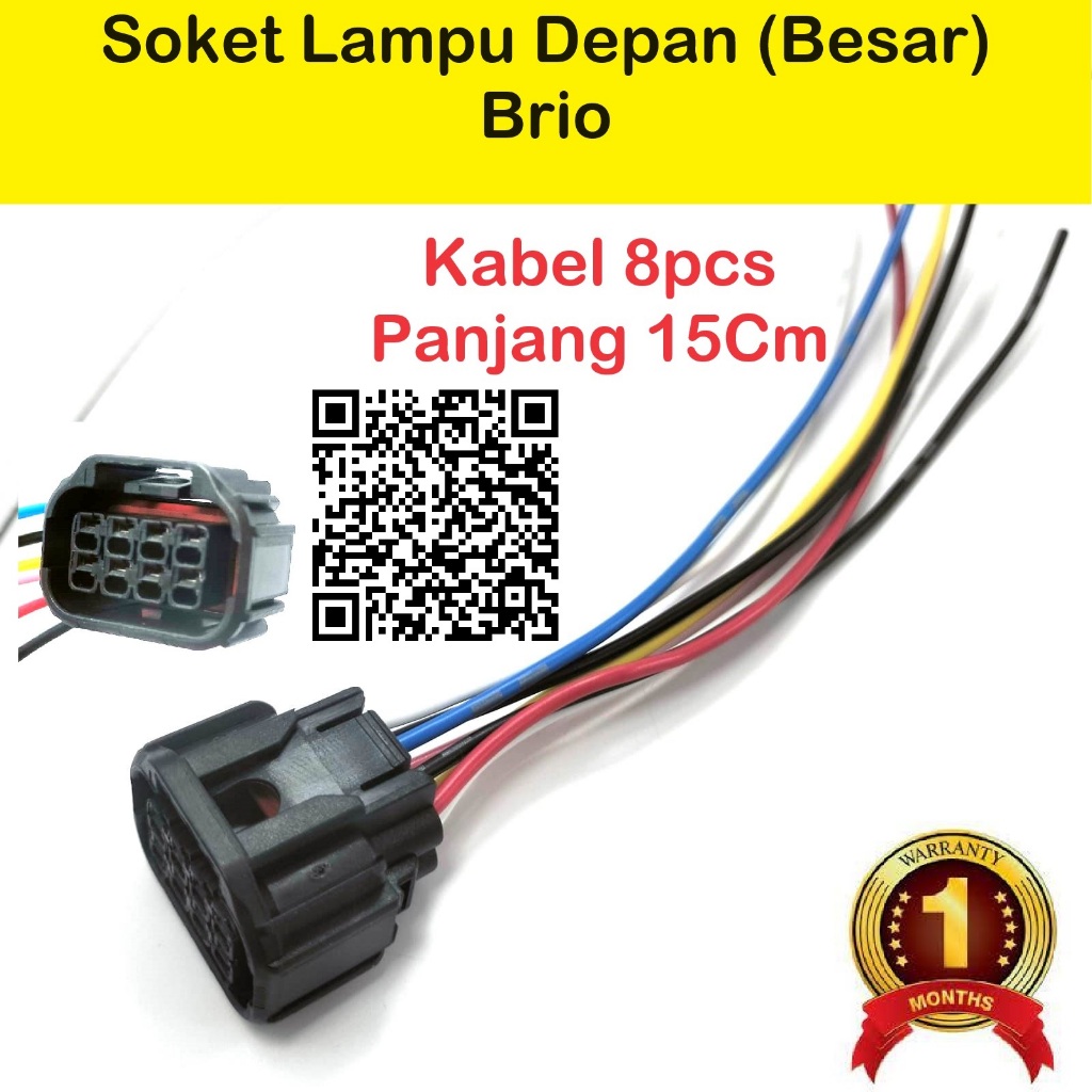 Soket socket lampu depan Honda brio RS mobilio Besar