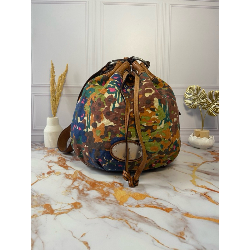 fossil leather bag preloved