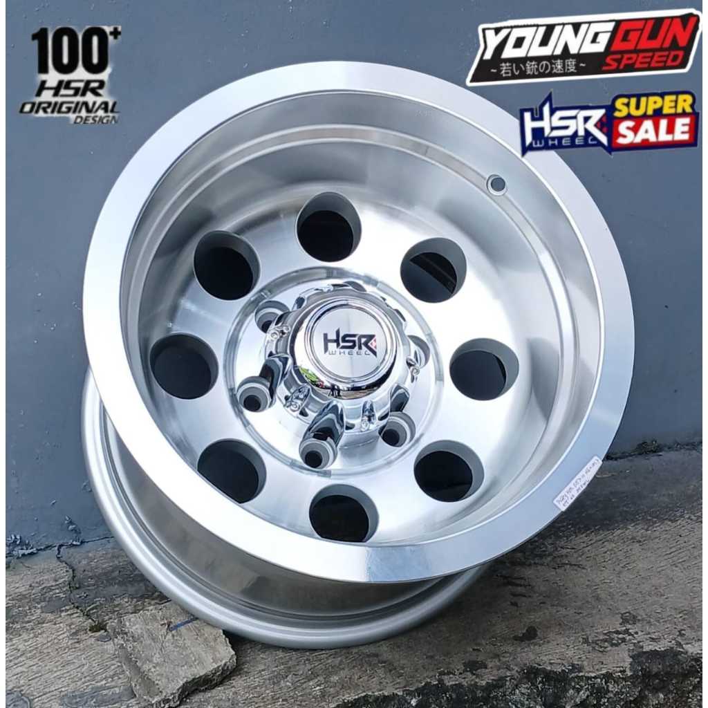 Velg Racing R15 Hole 6X139,7 untuk dmax triton everest pelek mobil ring 15 silver