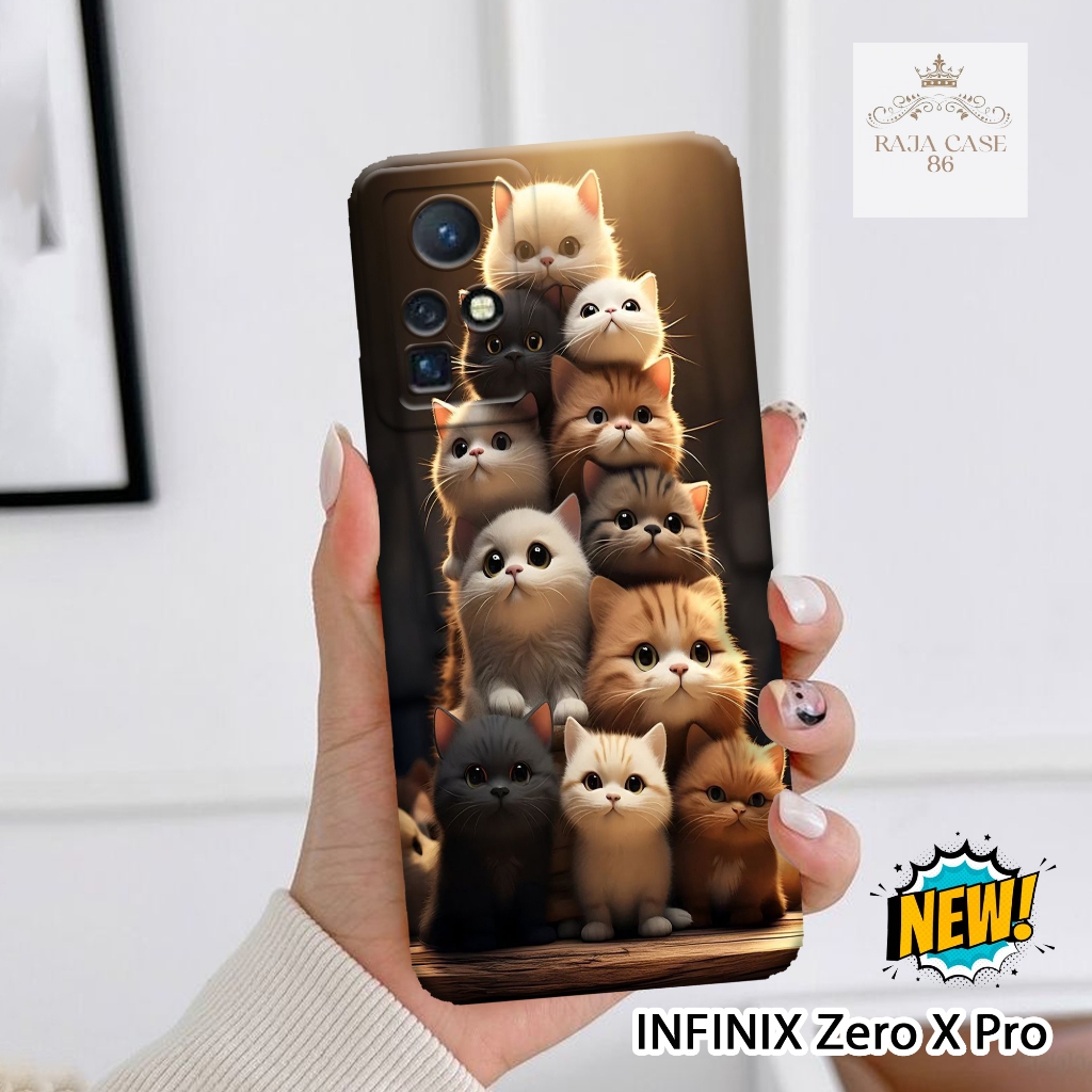 Softcase Infinix Zero x Pro - Rajacase - Case Infinix Zero x Pro - Motif Case Cats - Case Infinix Ze