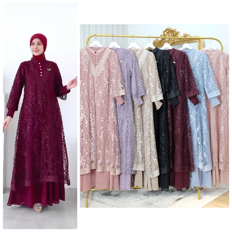 Winara Dress . Gamis Fenta House  Busui Original Branded , Gamis Premium murah Berkualitas