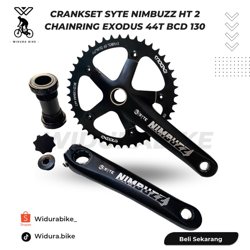 Crank SYTE Hollowtech HT2 44T chainring exodus+ BB Alloy /crankset SYTE/crank 44t/crank bmx/crank mt