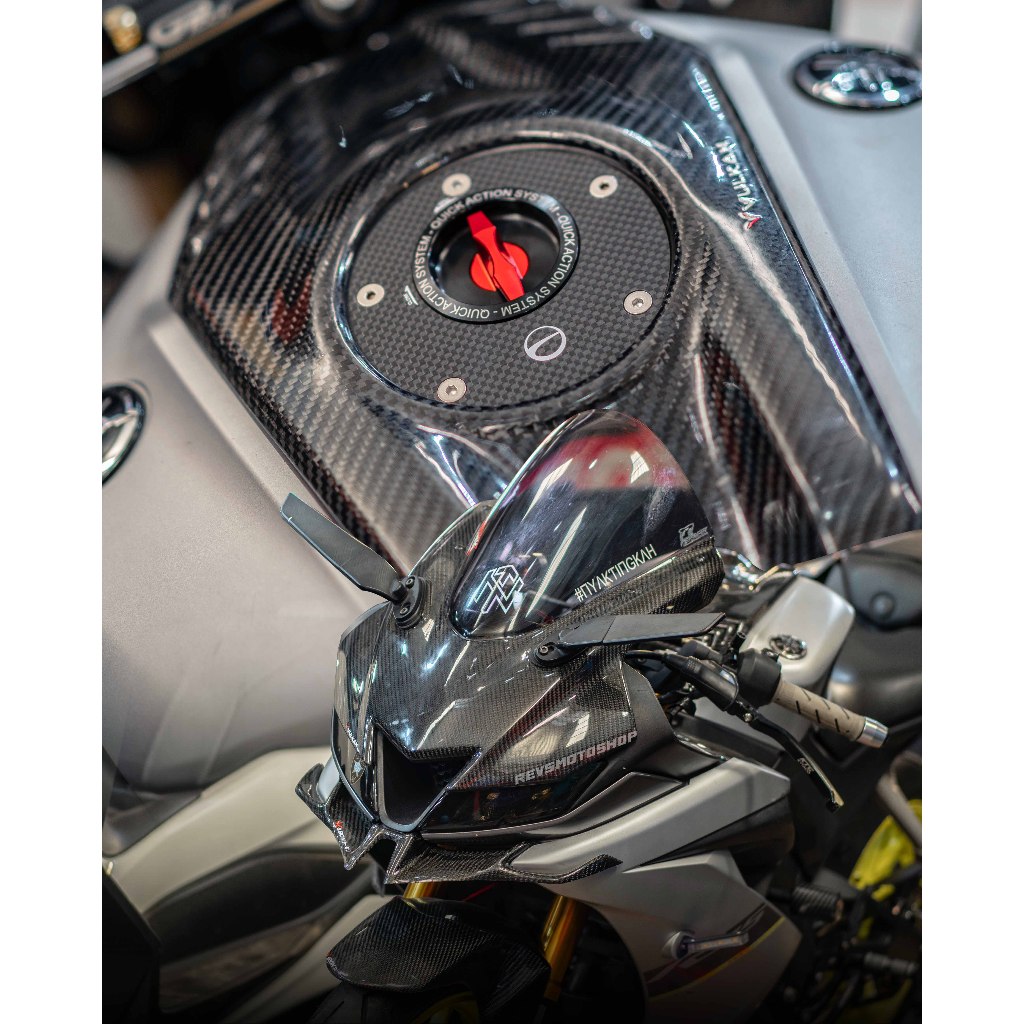 FUELCAP DCARBON RACING FUEL CAP YAMAHA R15 R25 R6 R1 MT15 MT25 M07 MT09 MT10 (FCC-01)