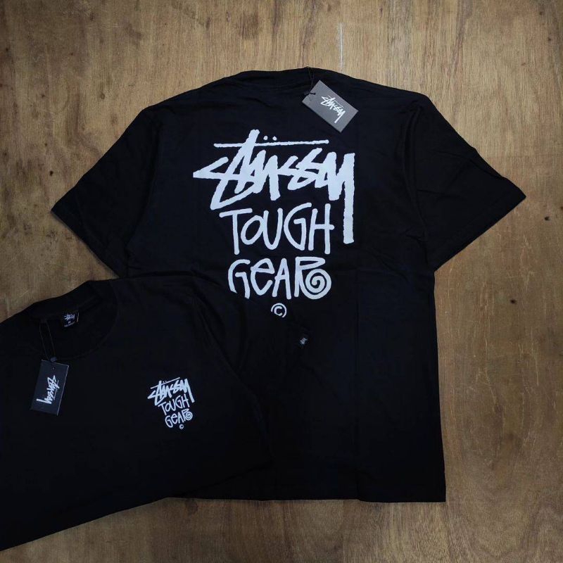 Kaos Tshirt Stussy Tough Gear Cotton Combed 24s Mirror Fulltag