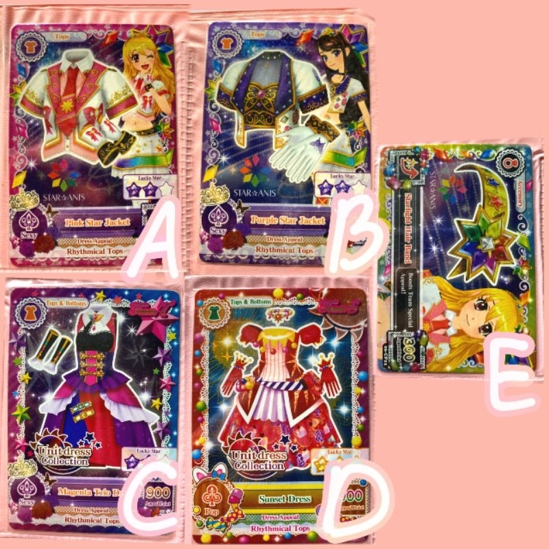 Aikatsu unit kartu Star Anis, Soleil, Tristar, ichigo