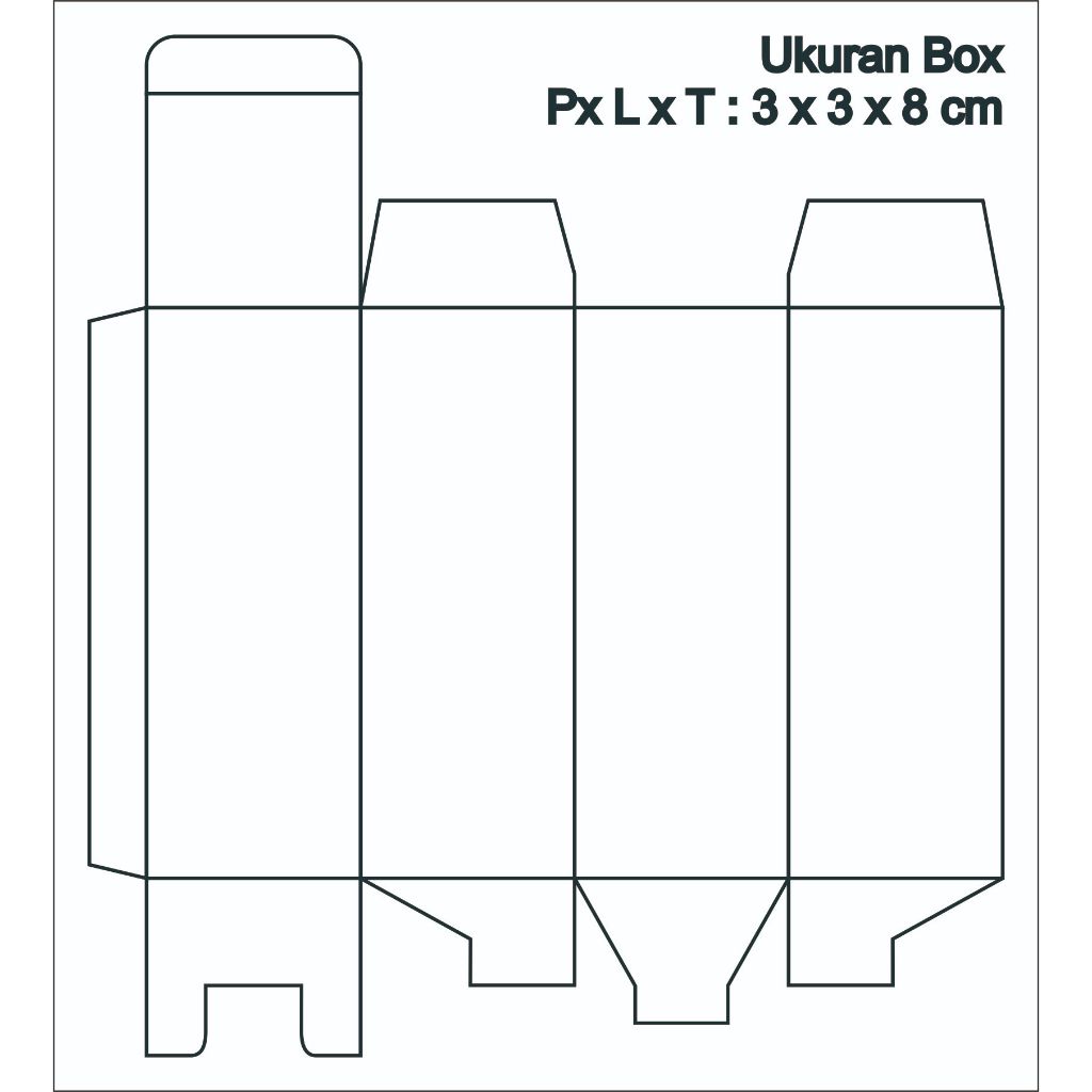 

Box custom full colour/logo sendiri/brand sendiri ukuran P x L x T : 3 x 3 x 8 cm