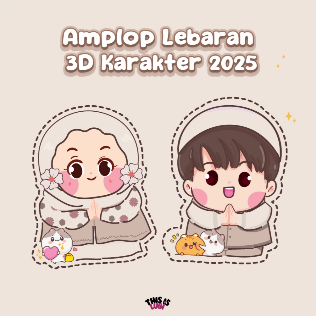 

Thisislubi - Amplop Lebaran Aesthetic 3D 2025 Karakter Anak-Anak Amplop Idul Fitri Amplop THR Amplop Unik Angpau Lebaran