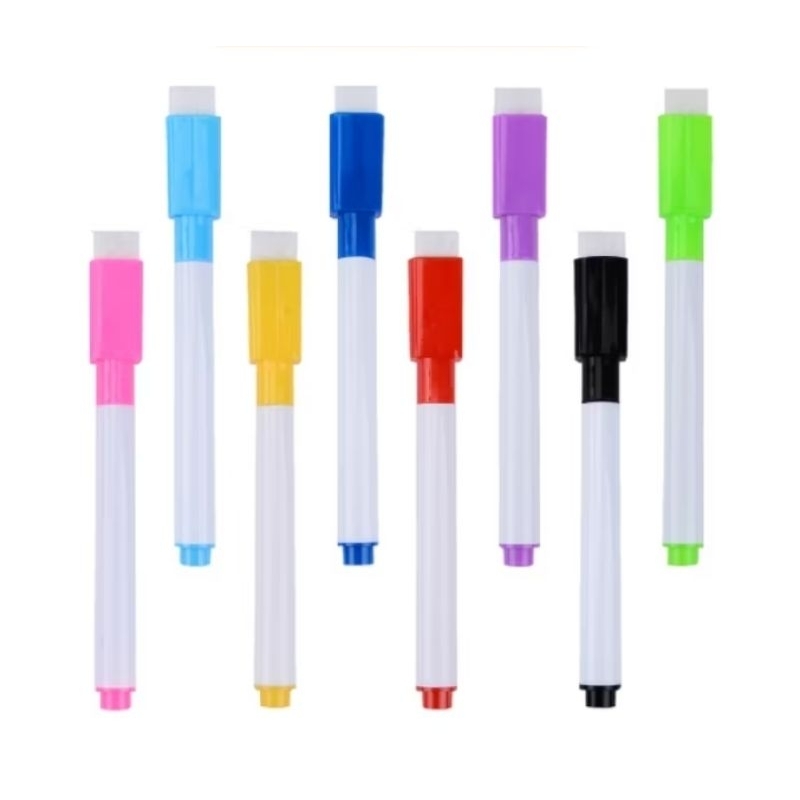

Spidol wipe n clean/ Spidol warna papan tulis serta penghapus dan magnet