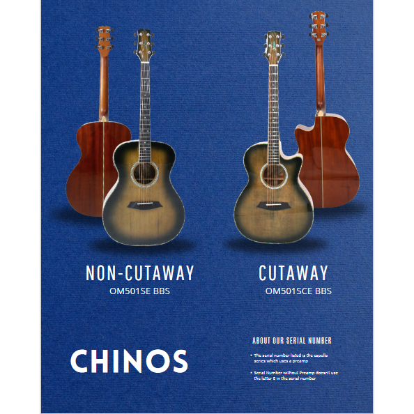 Odlair OM501 Chinos Series Acoustic Electric Guitar