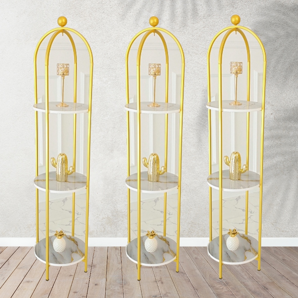 Minimalist Rak Sangkar Burung Indira Rak Susun Rak Shabby Rak Besi Dekorasi Rak Sudut Mulfungsi