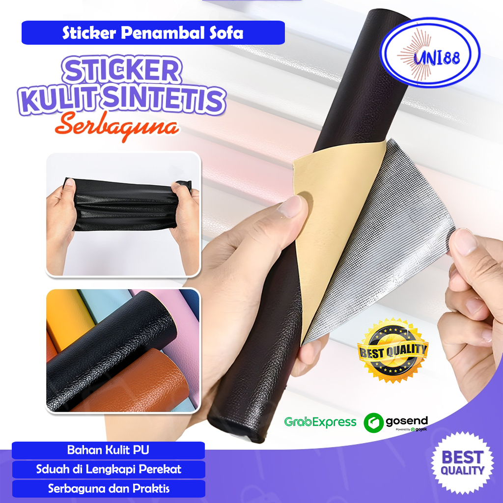 Sticker Perbaikan Kulit Sofa Stiker Jok Motor Mobil Kulit Sintetis PU Dengan Perekat Tas Tempelan Pe