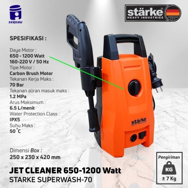 Jet Cleaner Starke SUPERWASH70 /  Mesin Cuci Mobil Starke Superwash70 / Mesin Cuci AC Starke Superwa