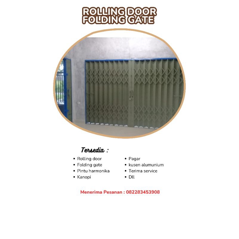 Rolling door warung folding gate ruko