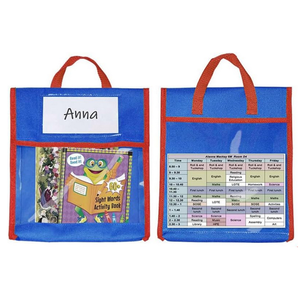 

Book Pouch with Name Tag Reading Book Bag Tas Buku Les Storage