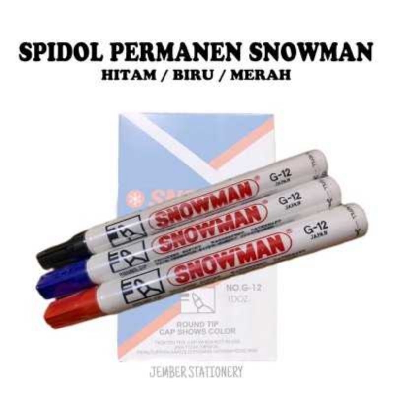 

(1biji) Spidol Snowman Permanen / Spidol permanen / Snowman spidol tinta